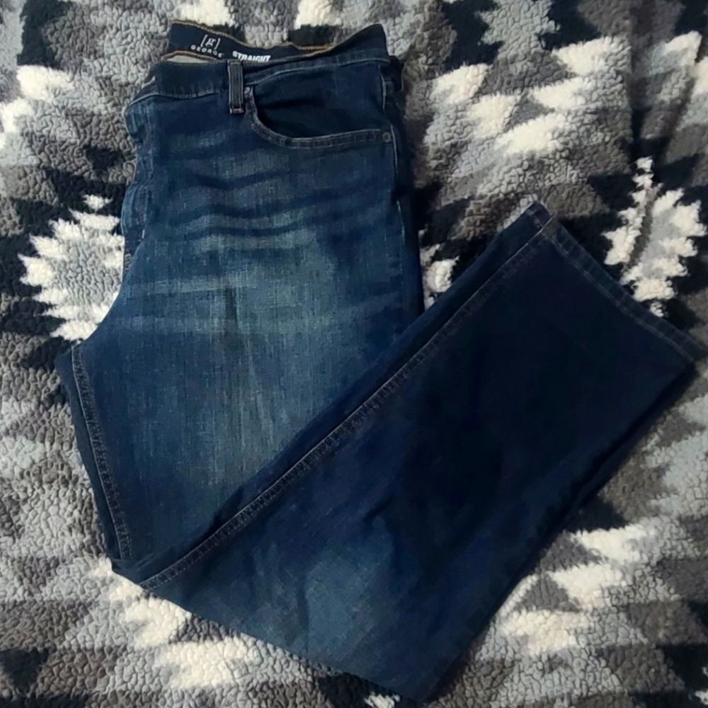 Mens GEORGE 40×30 Straight Jeans